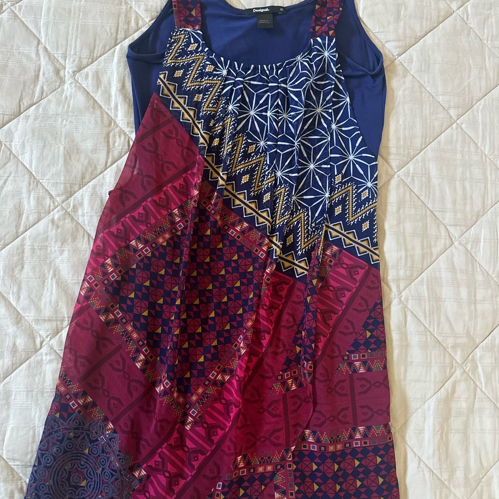 Desigual Mixed Pattern Dress - Picture 3 of 11